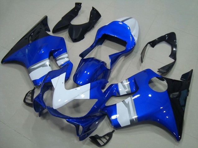 Billige Honda CBR600 F4i Motorrad Verkleidung 2001-2003 - Weiss Blau Glanzendes Schwarz