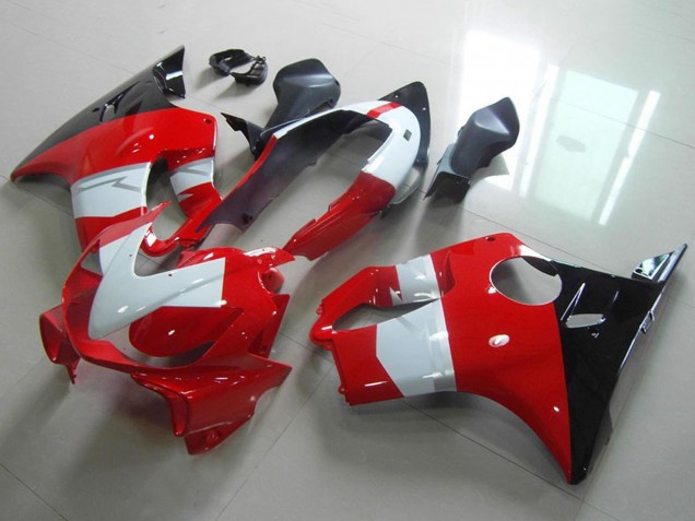 Billige Honda CBR600 F4i Motorrad Verkleidung 2004-2007 - Weiss Rot Glanzendes Schwarz
