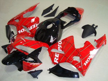 Billige Honda CBR600RR Motorrad Verkleidung 2003-2004 - Rot Glanzendes Schwarz Spider Man Weiss Repsol