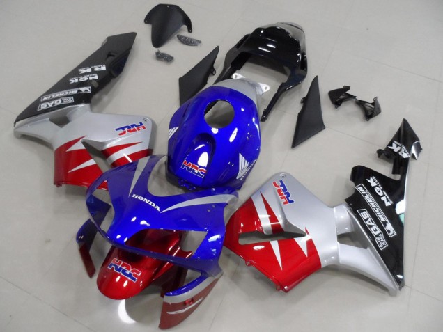 Billige Honda CBR600RR Motorrad Verkleidung 2003-2004 - Silber Rot Blau Glanzendes Schwarz HRC