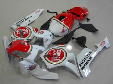 Billige Honda CBR600RR Motorrad Verkleidung 2005-2006 - Weiss Rot Lucky Strike