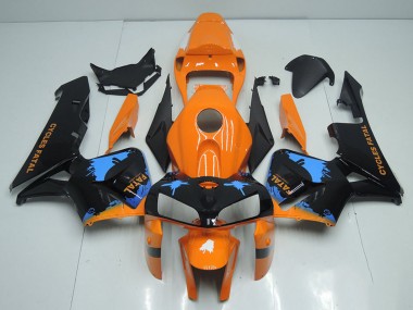 Billige Honda CBR600RR Motorrad Verkleidung 2005-2006 - Orange Blau Schwarz