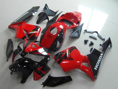 Billige Honda CBR600RR Motorrad Verkleidung 2005-2006 - Rot Glanzendes Schwarz