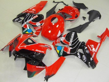 Billige Honda CBR600RR Motorrad Verkleidung 2005-2006 - Rot Blau Gelb Glanzendes Schwarz JOMO
