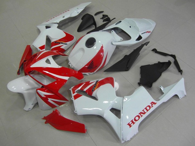Billige Honda CBR600RR Motorrad Verkleidung 2005-2006 - Weiss Rot