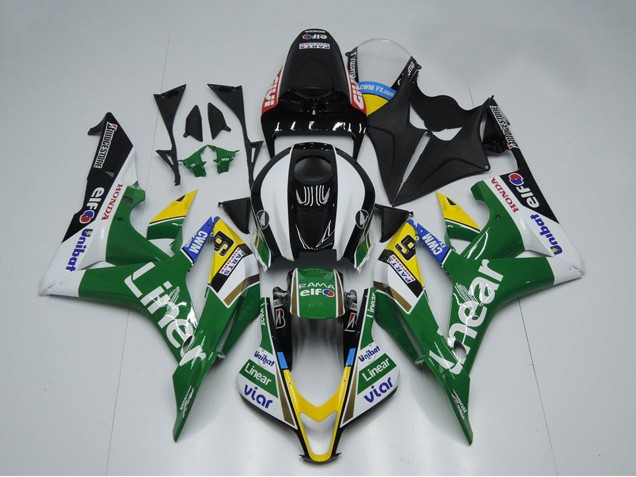 Billige Honda CBR600RR Motorrad Verkleidung 2007-2008 - Grun Weiss Glanzendes Schwarz Linier