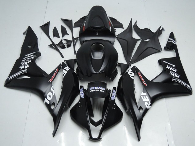 Billige Honda CBR600RR Motorrad Verkleidung Kit 2007-2008 - Matt Schwarz Weiss Repsol