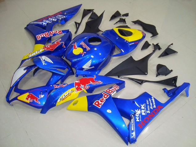 Billige Honda CBR600RR Motorrad Verkleidung 2007-2008 - Blau Gelb Red Bull