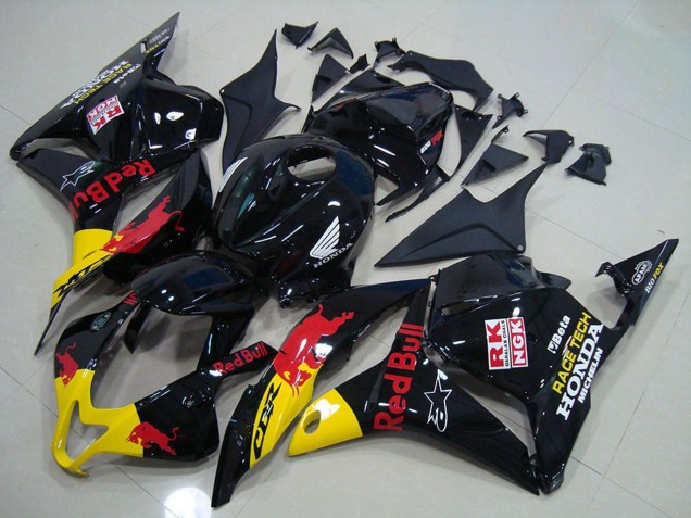 Billige Honda CBR600RR Motorrad Verkleidung 2009-2012 - Glanzendes Schwarz Gelb Red Bull
