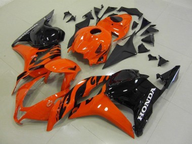 Billige Honda CBR600RR Motorrad Verkleidung 2009-2012 - Orange Glanzendes Schwarz