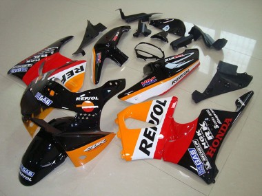 Billige Honda CBR900RR 919 Motorrad Verkleidung 1998-1999 - Orange Weiss Rot Glanzendes Schwarz Repsol