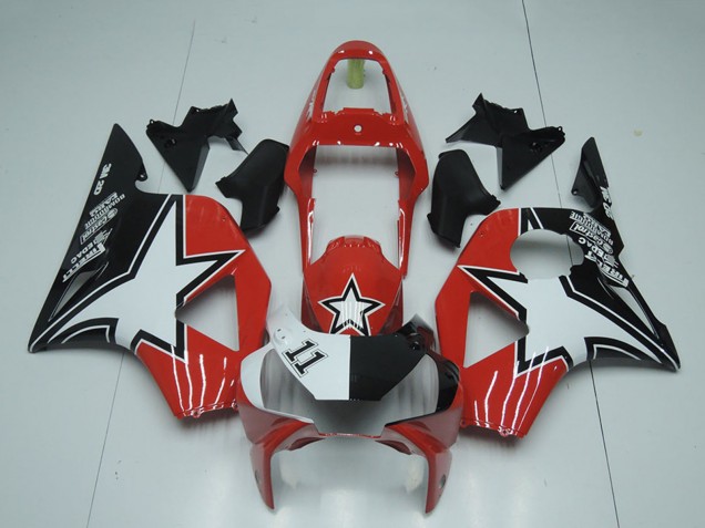 Billige Honda CBR900RR 954 Motorrad Verkleidung 2002-2003 - Schwarz Rot Streifen