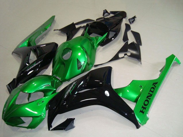 Billige Honda CBR1000RR Motorrad Verkleidung 2006-2007 - Grun Glanzendes Schwarz