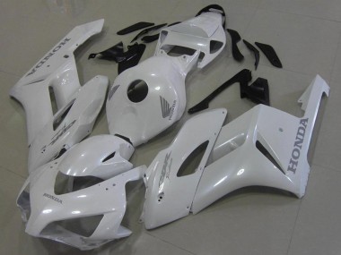Billige Honda CBR1000RR Motorrad Verkleidung 2006-2007 - Weiss mit Silber Aufkleber