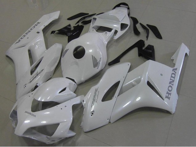 Billige Honda CBR1000RR Motorrad Verkleidung 2006-2007 - Weiss mit Silber Aufkleber