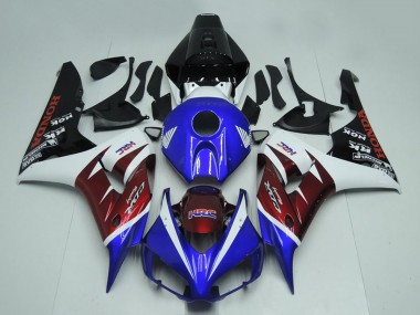 Billige Honda CBR1000RR Motorrad Verkleidung 2006-2007 - Weiss Burgundy Blau Glanzendes Schwarz