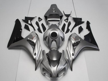 Billige Honda CBR1000RR Motorrad Verkleidung Kit 2006-2007 - Silber Glanzendes Schwarz