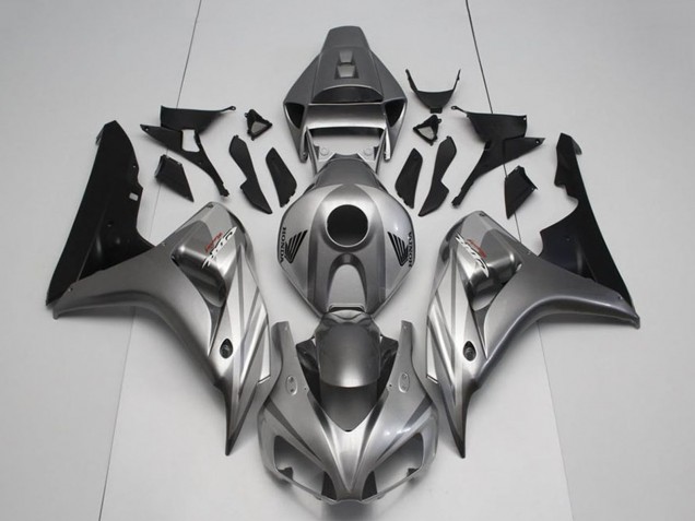 Billige Honda CBR1000RR Motorrad Verkleidung Kit 2006-2007 - Silber Glanzendes Schwarz