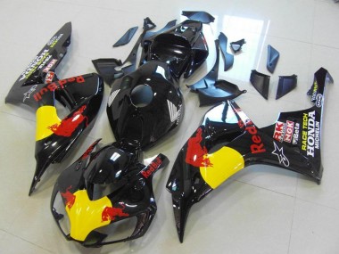 Billige Honda CBR1000RR Motorrad Verkleidung 2006-2007 - Glanzendes Schwarz Gelb Red Bull