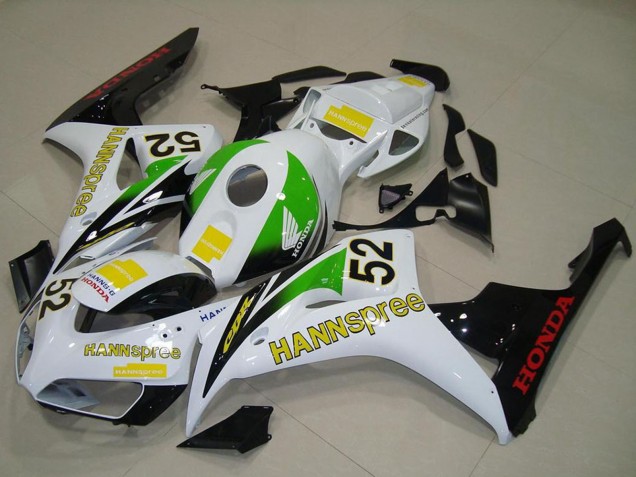 Billige Honda CBR1000RR Motorrad Verkleidung 2006-2007 - Weiss Grun Gelb Glanzendes Schwarz Hannspree 52