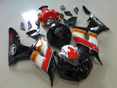 Billige Honda CBR1000RR Motorrad Verkleidung 2006-2007 - Rot Weiss Orange Glanzendes Schwarz Rennen