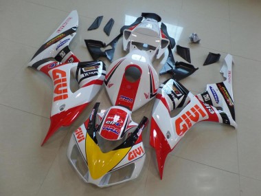 Billige Honda CBR1000RR Motorrad Verkleidung 2006-2007 - Weiss Rot Gelb Glanzendes Schwarz Givi HRC