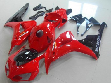 Billige Honda CBR1000RR Motorrad Verkleidung 2006-2007 - Rot Glanzendes Schwarz