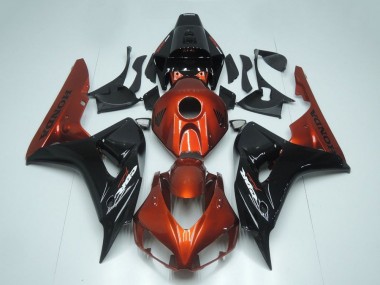 Billige Honda CBR1000RR Motorrad Verkleidung 2006-2007 - Rot Glanzendes Schwarz