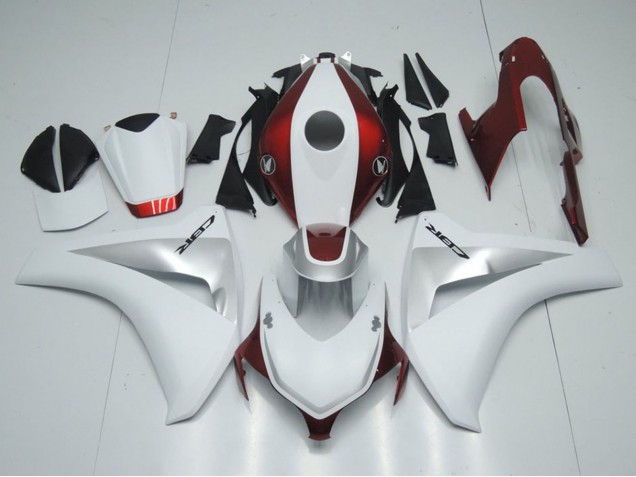 Billige Honda CBR1000RR Motorrad Verkleidung 2008-2011 - Weiss Silber Bonbon Rot