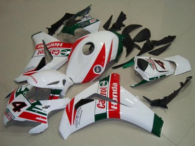 Billige Honda CBR1000RR Motorrad Verkleidung 2008-2011 - Weiss Rot Dunkel Grun Castrol