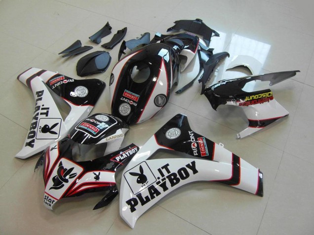 Billige Honda CBR1000RR Motorrad Verkleidung 2008-2011 - Weiss Rot Glanzendes Schwarz Playboy