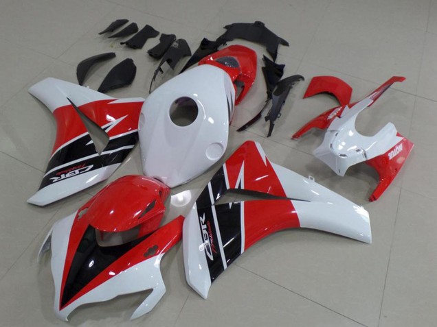 Billige Honda CBR1000RR Motorrad Verkleidungen Kit 2008-2011 - Weiss Rot Glanzendes Schwarz