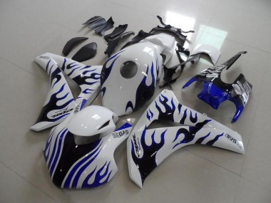 Billige Honda CBR1000RR Motorrad Verkleidung 2008-2011 - Weiss Blau Flamme Rennen