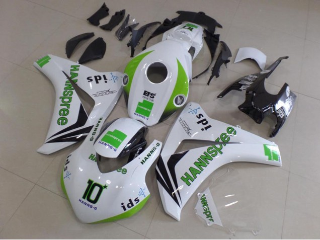Billige Honda CBR1000RR Motorrad Verkleidung 2008-2011 - Weiss Grun Glanzendes Schwarz Hannspree 10