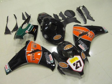 Billige Honda CBR1000RR Motorrad Verkleidung 2008-2011 - Glanzendes Schwarz Orange HM Plant 27