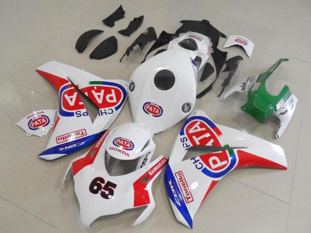 Billige Honda CBR1000RR Motorrad Verkleidung 2008-2011 - Weiss Rot Blau Pata 65