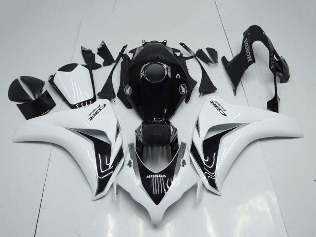 Billige Honda CBR1000RR Motorrad Verkleidungen Kit 2008-2011 - Weiss Glanzendes Schwarz