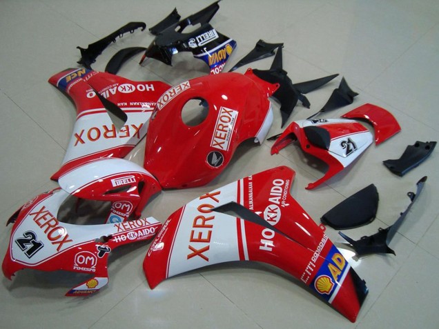 Billige Honda CBR1000RR Motorrad Verkleidung 2008-2011 - Weiss Rot Xerox 21
