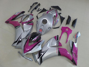 Billige Honda CBR1000RR Motorrad Verkleidung 2012-2016 - Silber Rosa Glanzendes Schwarz