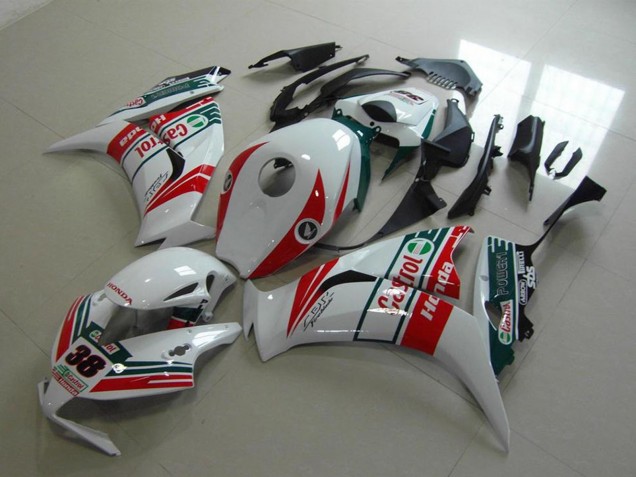 Billige Honda CBR1000RR Motorrad Verkleidung 2012-2016 - Weiss Rot Grun Castrol 38