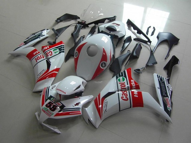 Billige Honda CBR1000RR Motorrad Verkleidung 2012-2016 - Weiss Rot Grun Castrol