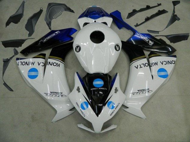 Billige Honda CBR1000RR Motorrad Verkleidung 2012-2016 - Weiss Blau Glanzendes Schwarz Konica Minolta