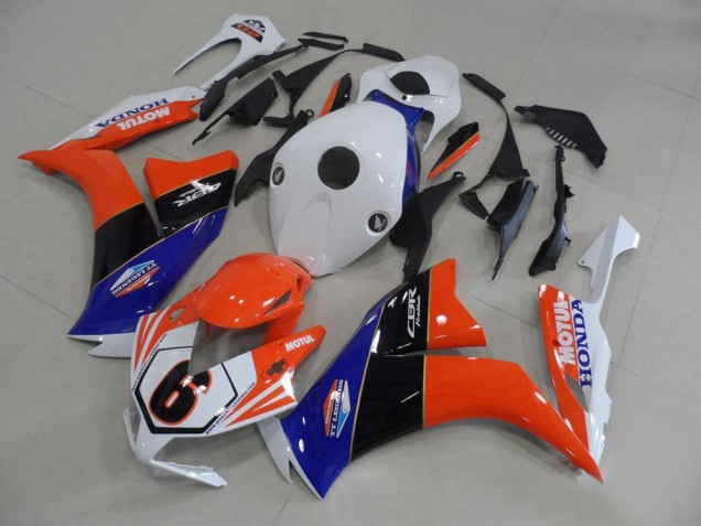 Billige Honda CBR1000RR Motorrad Verkleidung 2012-2016 - Weiss Blau Orange Glanzendes Schwarz TT Legends 6