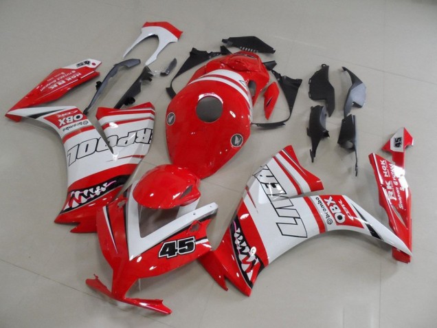 Billige Honda CBR1000RR Motorrad Verkleidung 2012-2016 - Weiss Rot Liverpool 45