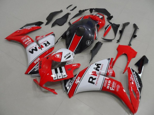 Billige Honda CBR1000RR Motorrad Verkleidung 2012-2016 - Weiss Rot Glanzendes Schwarz Rpm