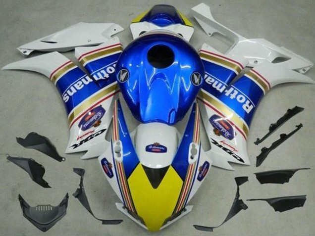 Billige Honda CBR1000RR Motorrad Verkleidung 2012-2016 - Weiss Blau Gelb Rothmans