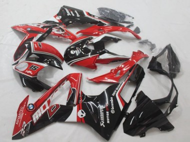 Billige BMW S1000RR Motorrad Verkleidung 2015-2016 - Weiss Rot Glanzendes Schwarz
