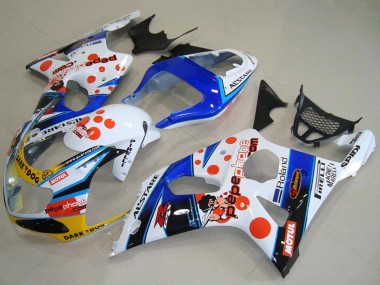 Billige Suzuki GSXR 1000 Motorrad Verkleidung 2000-2002 - Weiss Blau Rot Gelb Schwarz Dunkel Dog Motul Pepe Phone