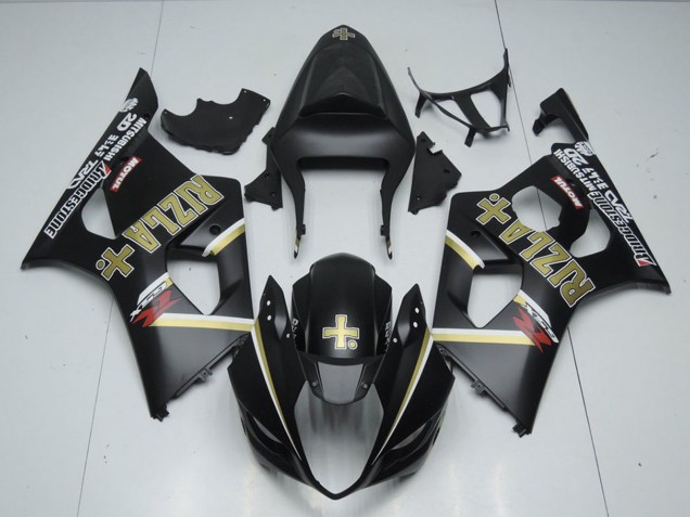 Billige Suzuki GSXR 1000 Motorrad Verkleidung 2003-2004 - Matt Schwarz Rizla