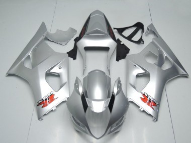 Billige Suzuki GSXR 1000 Motorrad Verkleidung 2003-2004 - Silber Rot OEM Stil